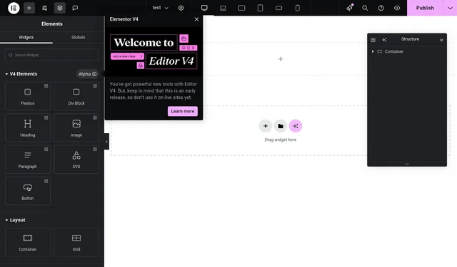 Everything You Need to Know About Elementor 4.0 in 2025 1 The Elementor Editor 4.0 2025